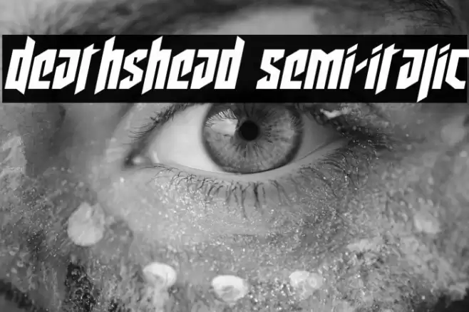 Deathshead Semi-Italic Font examples