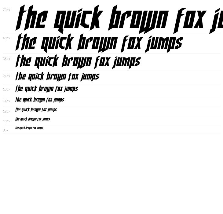 Deathshead Semi-Italic Waterfall