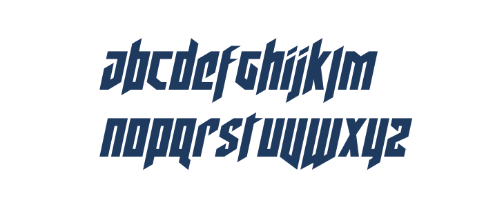 Deathshead Semi-Italic Lowercase