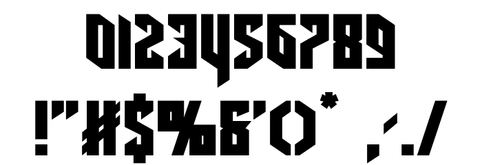 Deathshead Font OTHER CHARS