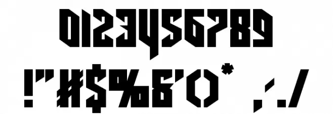 Deathshead Font OTHER CHARS