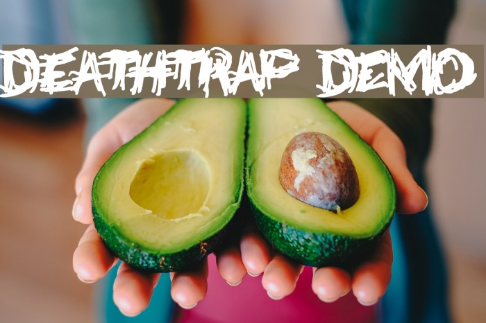 Deathtrap DEMO Font examples