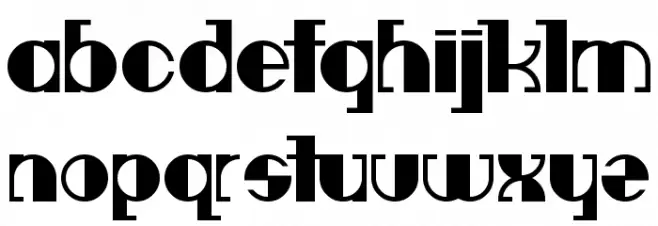 Deavantgar フォント 小文字