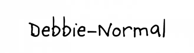 Debbie-Normal  Frei Schriftart Herunterladen