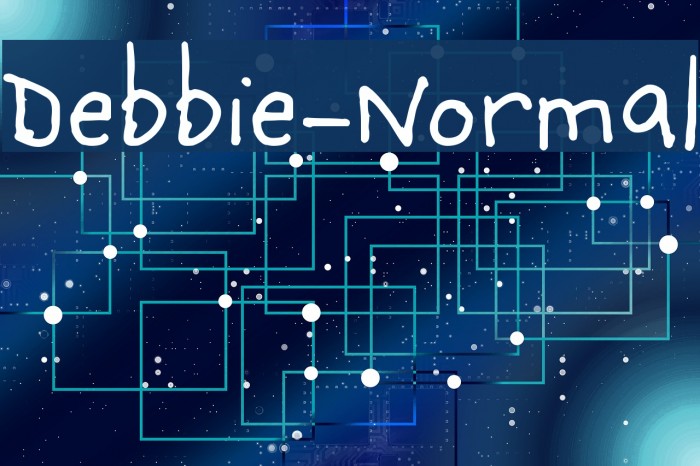 Debbie-Normal Font examples