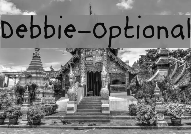 Debbie-Optional Font examples