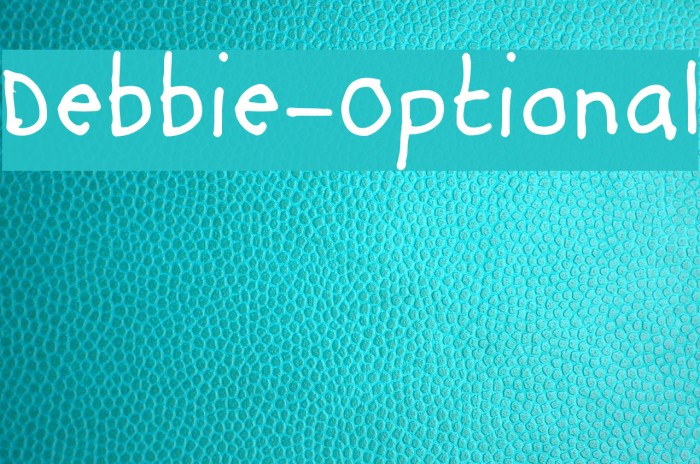 Debbie-Optional Font examples