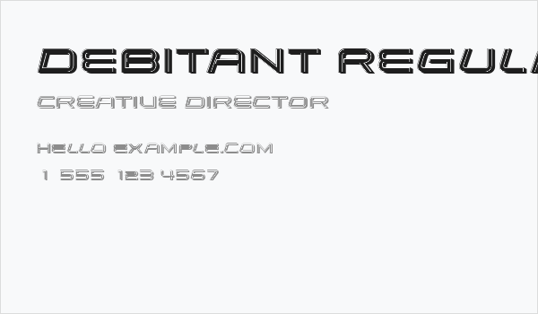 Debitant Regular Business Card