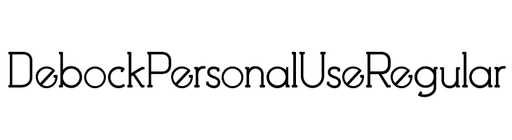 Debock Personal Use Regular  フリーフォントのダウンロード