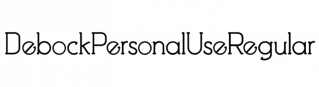 Debock Personal Use Regular  baixar fontes gratis