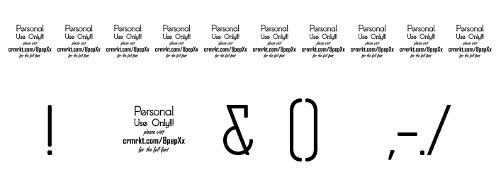 Debock Personal Use Regular Font OTHER CHARS