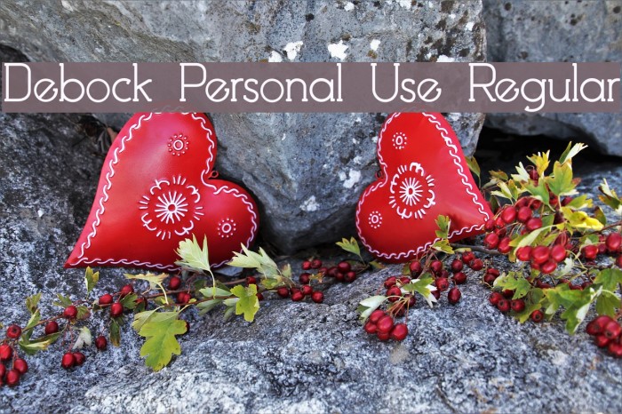 Debock Personal Use Regular Font examples