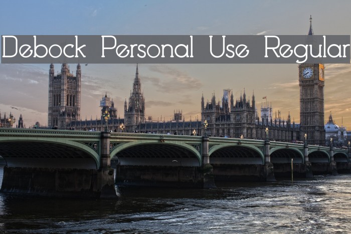 Debock Personal Use Regular Font examples