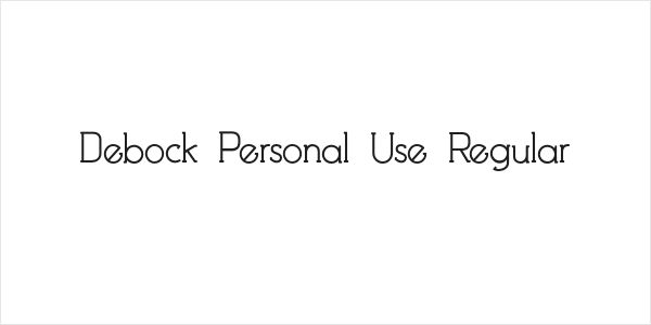 Debock Personal Use Regular Logo