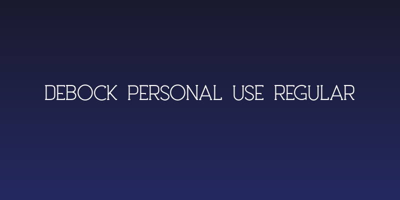 Debock Personal Use Regular Social Header