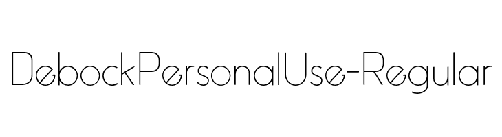 DebockPersonalUse-Regular  フリーフォントのダウンロード