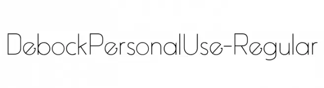 DebockPersonalUse-Regular  Fuentes Gratis Descargar