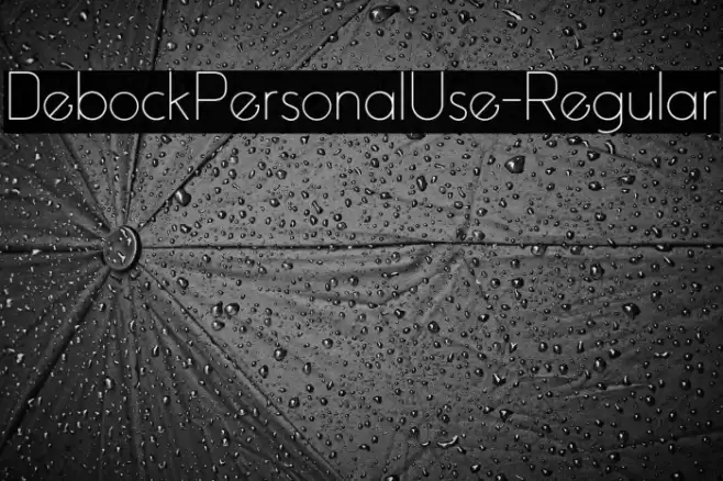DebockPersonalUse-Regular Font examples