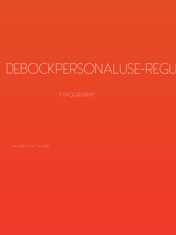 DebockPersonalUse-Regular Poster