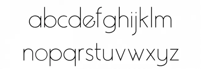 DebockPersonalUse-Regular Schriftart Kleinbuchstaben