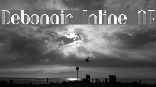 Debonair Inline NF Schriftart examples