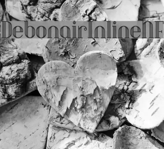 DebonairInlineNF Font examples