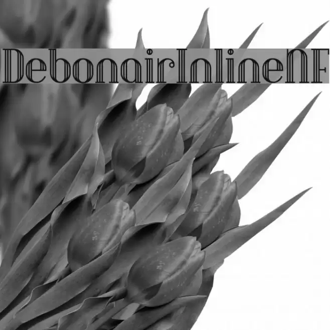 DebonairInlineNF Font examples