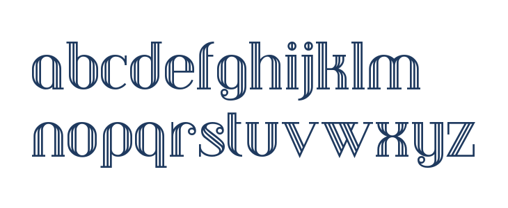 DebonairInlineNF Lowercase