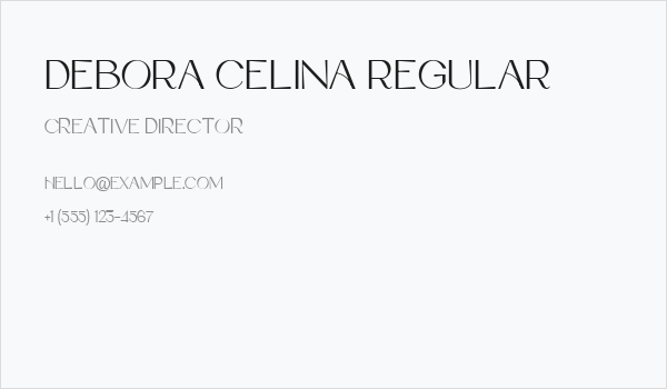 Debora Celina Regular Business Card