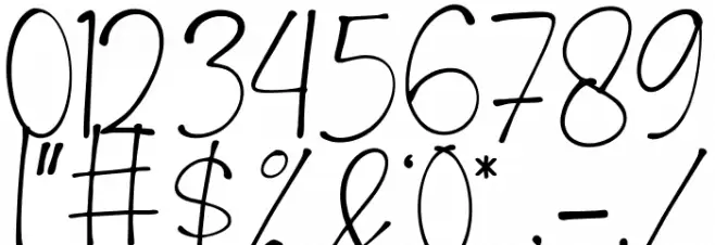 Debora Celina Script Regular Font OTHER CHARS