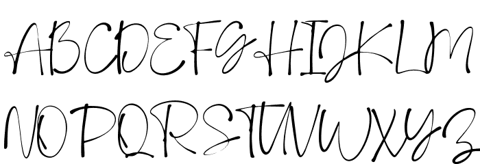 Debora Celina Script Regular Font UPPERCASE