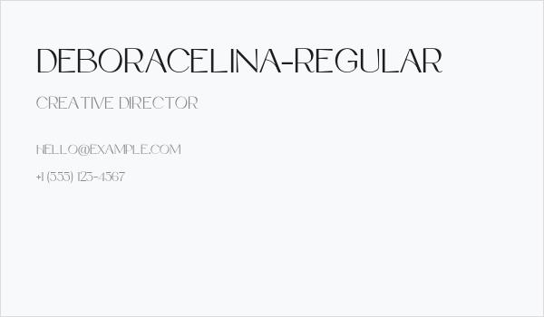DeboraCelina-Regular Business Card