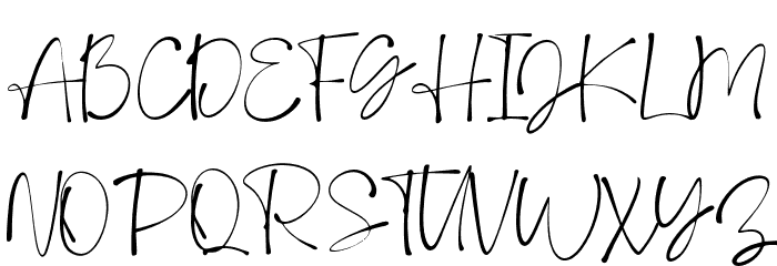 DeboraCelinaScript-Regular Font UPPERCASE