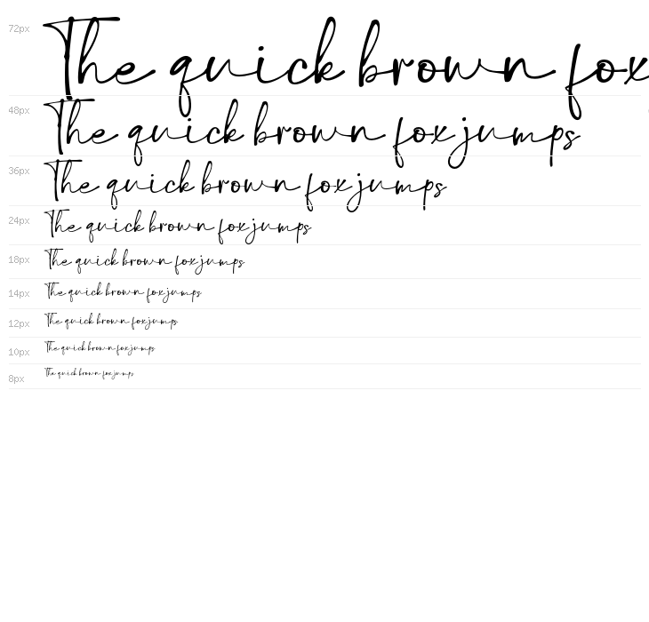 DeboraCelinaScript-Regular Waterfall