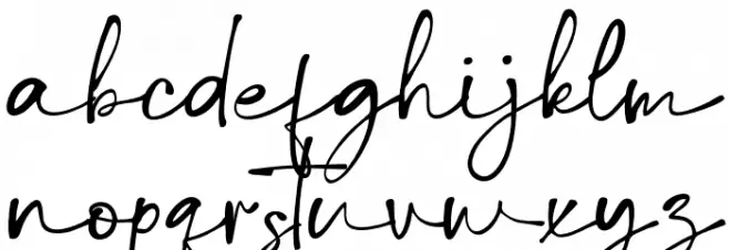 DeboraCelinaScript-Regular फ़ॉन्ट लोअरकेस