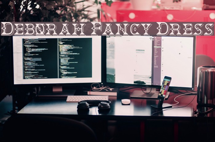 Deborah Fancy Dress Font examples