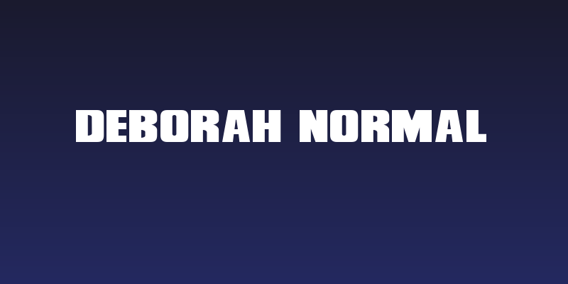 Deborah Normal Social Header