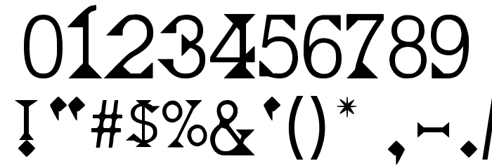 Deborah フォント その他の文字