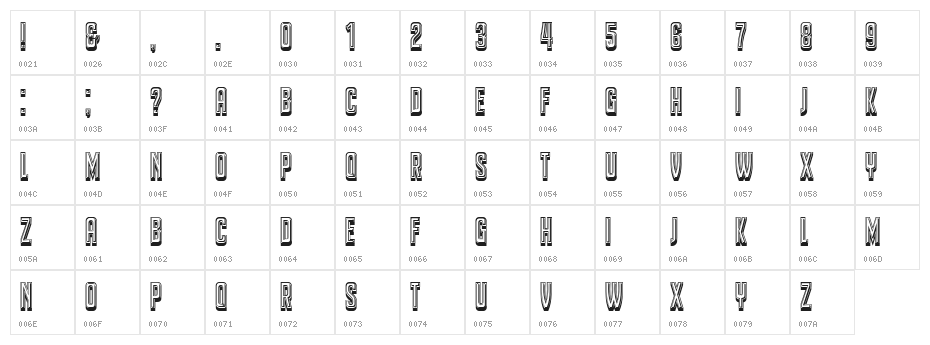 Debtor Regular Character Map