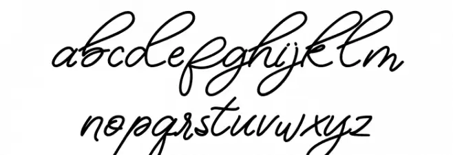 Debum Schriftart Kleinbuchstaben