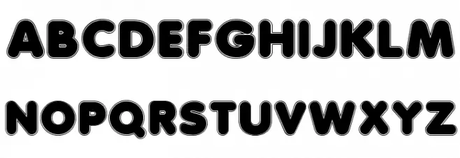 Debussy Contour Font UPPERCASE