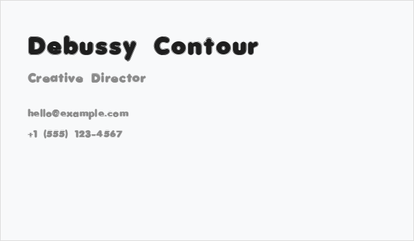 Debussy Contour Business Card