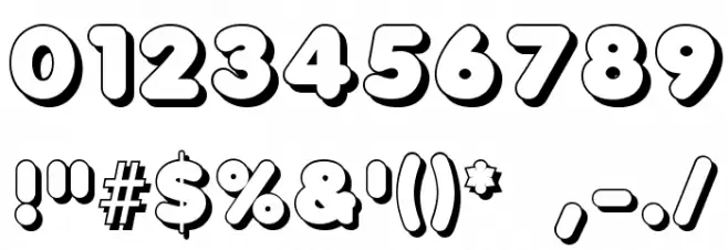 Debussy Shadow Font OTHER CHARS