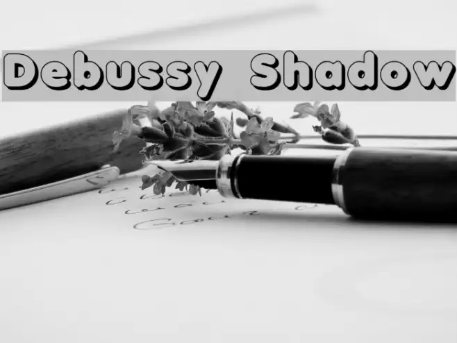 Debussy Shadow Font examples