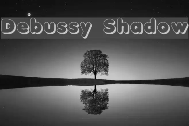 Debussy Shadow Font examples