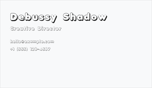 Debussy Shadow Business Card