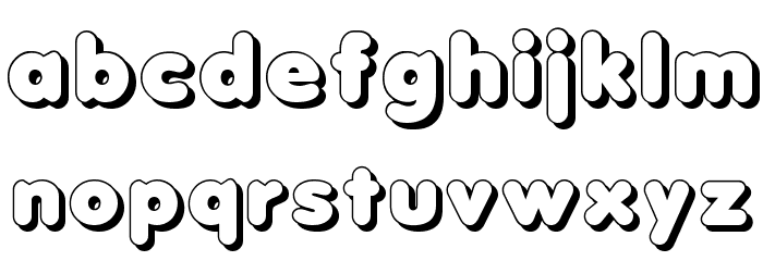 Debussy Shadow Font LOWERCASE