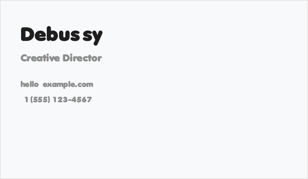Debussy Business Card