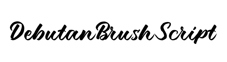 Debutan Brush Script   नि: शुल्क फ़ॉन्ट्स डाउनलोड