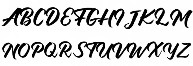 Debutan Brush Script 字体 大写